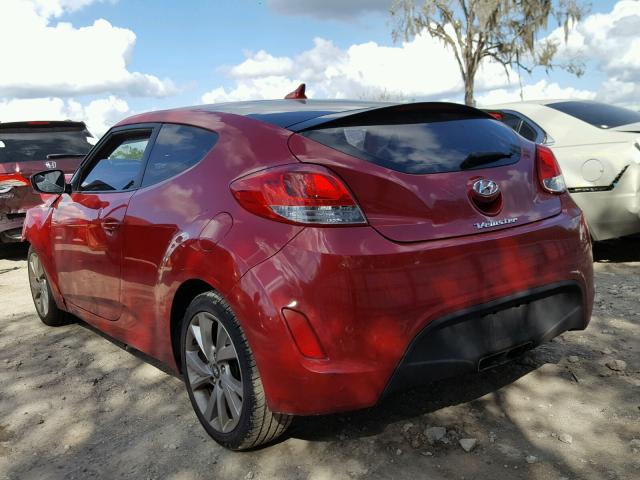 KMHTC6AD5GU274589 - 2016 HYUNDAI VELOSTER B RED photo 3