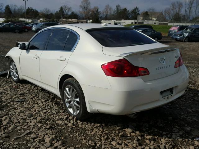 JNKCV61F19M359687 - 2009 INFINITI G37 WHITE photo 3