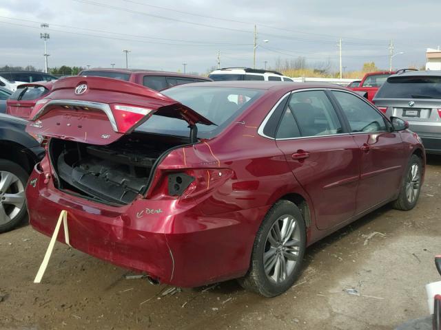 4T1BF1FK0HU744087 - 2017 TOYOTA CAMRY LE წითელი ფოტო 4