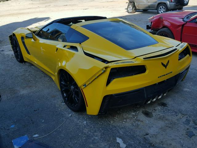 1G1YU2D60F5603617 - 2015 CHEVROLET CORVETTE S YELLOW photo 3