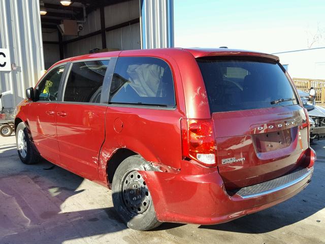 2C4RDGBG1FR625696 - 2015 DODGE GRAND CARA RED photo 3