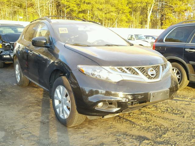 JN8AZ1MW6CW213944 - 2012 NISSAN MURANO S BLACK photo 1