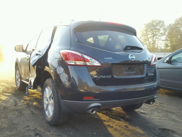 JN8AZ1MW6CW213944 - 2012 NISSAN MURANO S BLACK photo 3