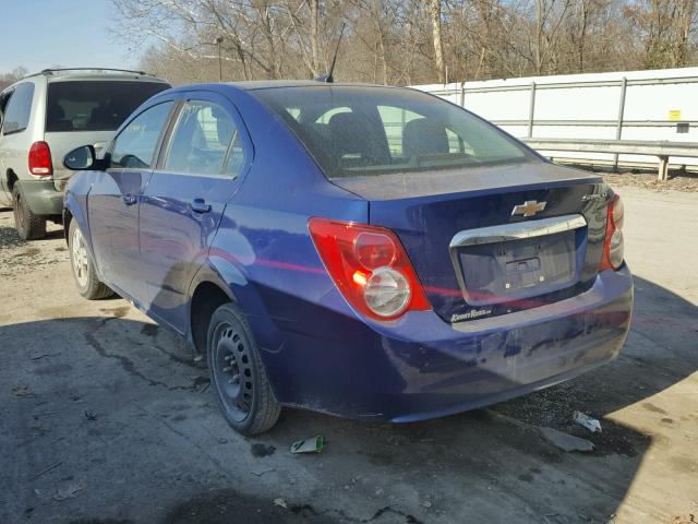 1G1JC5SG9D4112824 - 2013 CHEVROLET SONIC LT 蓝色 照片 3