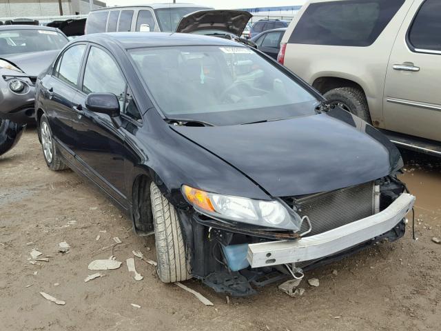 1HGFA16548L058236 - 2008 HONDA CIVIC LX BLACK photo 1