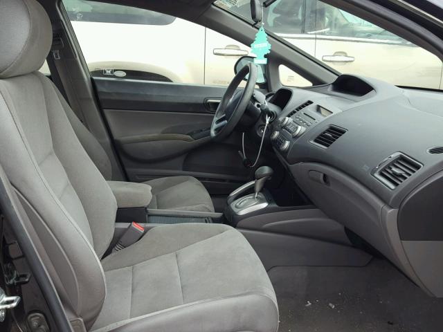 1HGFA16548L058236 - 2008 HONDA CIVIC LX BLACK photo 5