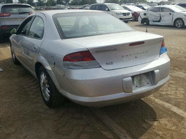 1C3EL56T93N582610 - 2003 CHRYSLER SEBRING LX SILVER photo 3