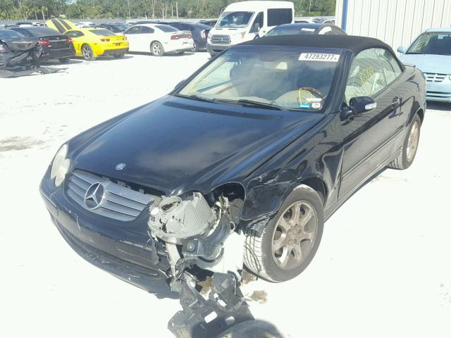 WDBTK65GX4T025670 - 2004 MERCEDES-BENZ CLK 320 BLACK photo 2