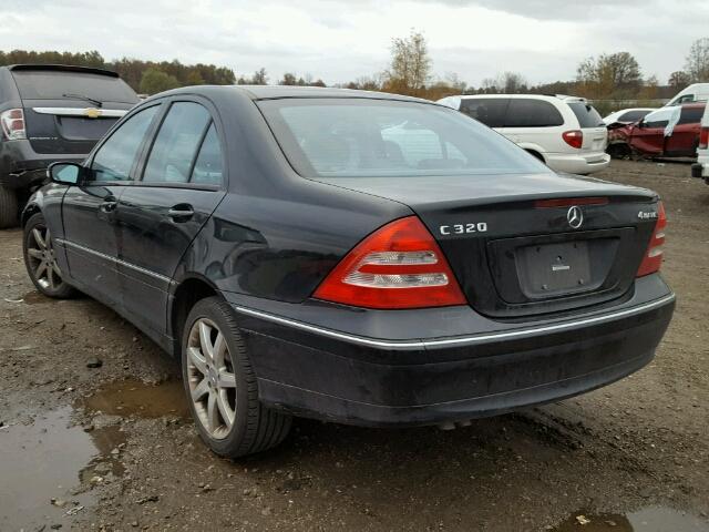 WDBRF84J93F383055 - 2003 MERCEDES-BENZ C 320 4MAT BLACK photo 3