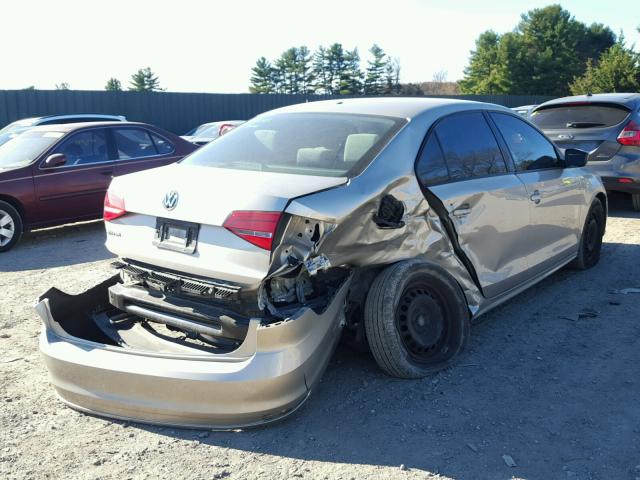 3VW2K7AJ5FM293447 - 2015 VOLKSWAGEN JETTA BASE GOLD photo 4