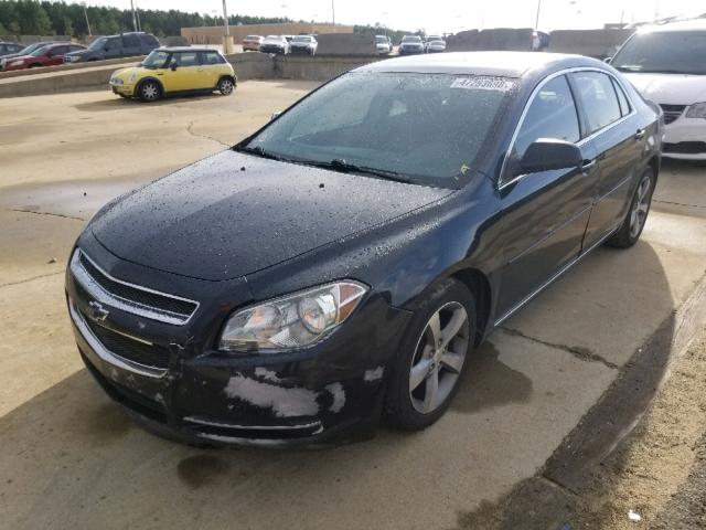 1G1ZC5E15BF280827 - 2011 CHEVROLET MALIBU 1LT BLACK photo 2