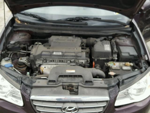 KMHDU46D68U584413 - 2008 HYUNDAI ELANTRA GL PURPLE photo 7