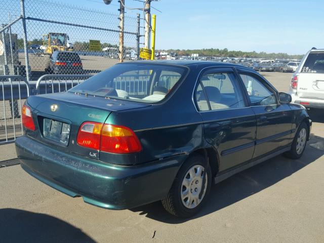 2HGEJ657XYH538239 - 2000 HONDA CIVIC LX GREEN photo 4