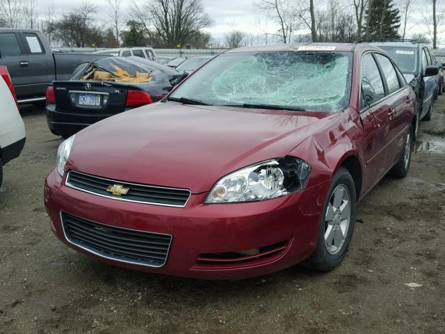 2G1WT58K581366601 - 2008 CHEVROLET IMPALA LT BURGUNDY photo 2