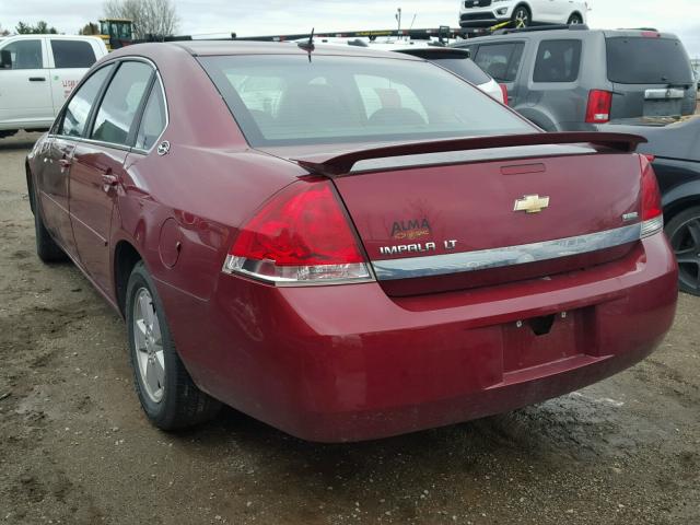 2G1WT58K581366601 - 2008 CHEVROLET IMPALA LT BURGUNDY photo 3