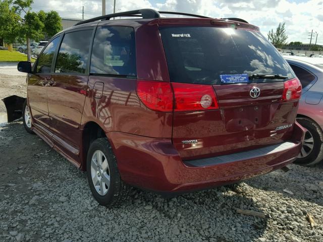 5TDKK4CC2AS307720 - 2010 TOYOTA SIENNA CE MAROON photo 3