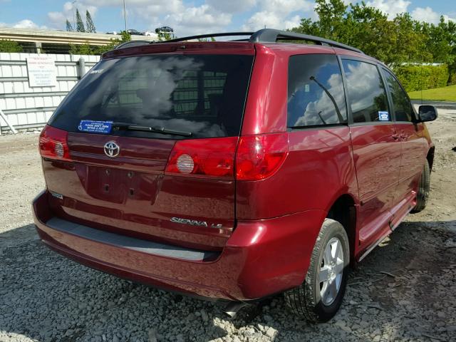 5TDKK4CC2AS307720 - 2010 TOYOTA SIENNA CE MAROON photo 4