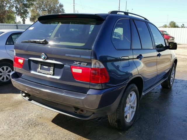 5UXFA13536LY38923 - 2006 BMW X5 3.0I BLUE photo 4