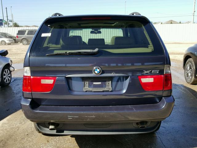 5UXFA13536LY38923 - 2006 BMW X5 3.0I BLUE photo 9