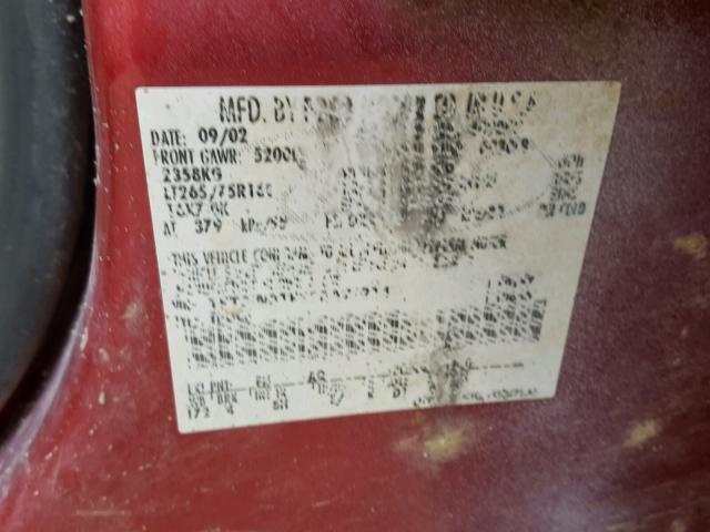 1FTSW31F33EA71714 - 2003 FORD F350 SRW S WHITE photo 10