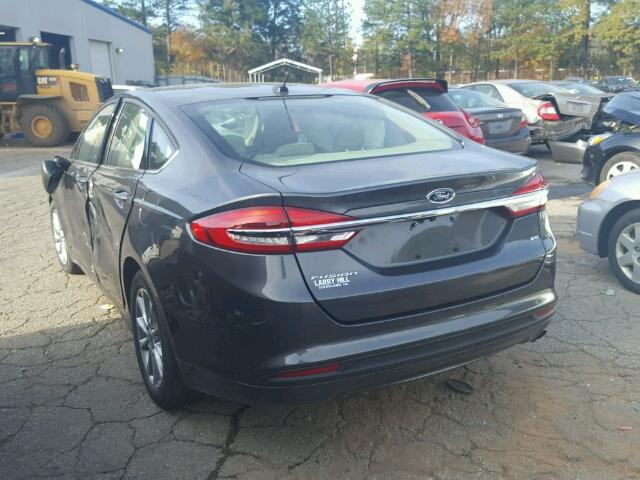 3FA6P0H79HR414497 - 2017 FORD FUSION SE GRAY photo 3