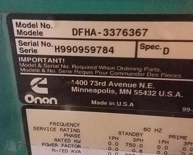 H990959784 - 1999 CUMMINS GENERATOR GREEN photo 6