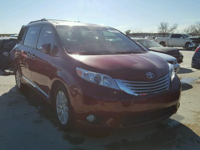 5TDYK3DC2ES427851 - 2014 TOYOTA SIENNA XLE RED photo 1