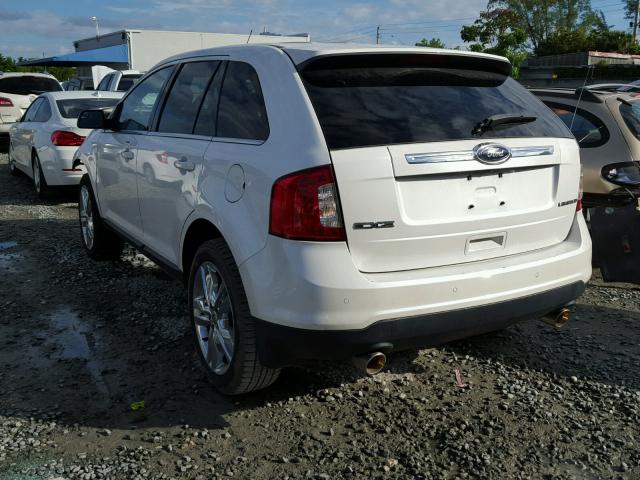 2FMDK3KC9DBB63248 - 2013 FORD EDGE LIMIT WHITE photo 3