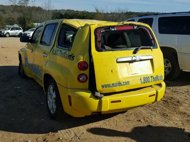 3GNDA23D87S511975 - 2007 CHEVROLET HHR LT YELLOW photo 3