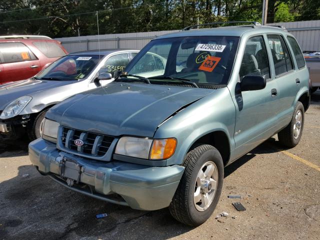 KNDJA7237Y5657782 - 2000 KIA SPORTAGE GREEN photo 2