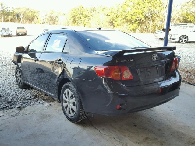 JTDBL40EX99046804 - 2009 TOYOTA COROLLA BA BLACK photo 3