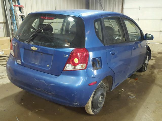 KL1TD666X7B762001 - 2007 CHEVROLET AVEO BASE Көк фото 4