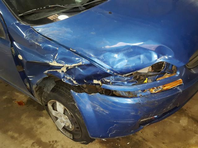 KL1TD666X7B762001 - 2007 CHEVROLET AVEO BASE Көк фото 9