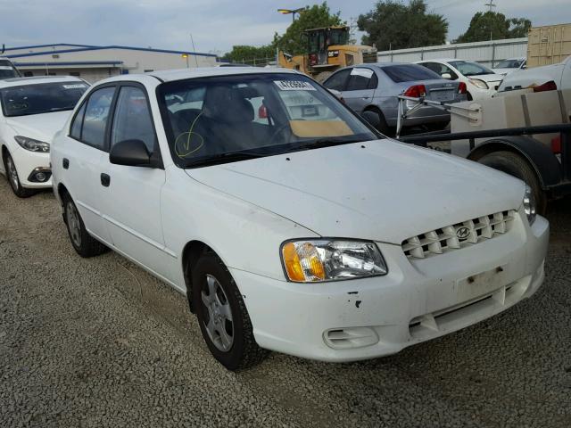 KMHCG45C02U395100 - 2002 HYUNDAI ACCENT GL WHITE photo 1