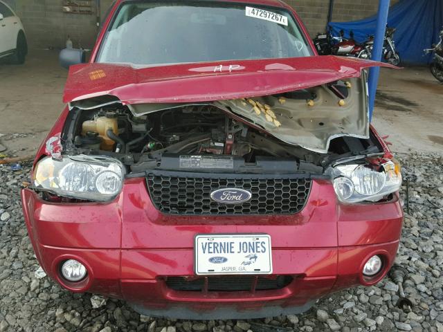 1FMCU04137KB60209 - 2007 FORD ESCAPE LIM RED photo 9