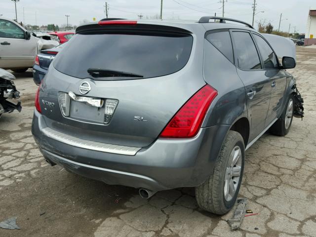 JN8AZ08TX6W406094 - 2006 NISSAN MURANO SL GRAY photo 4