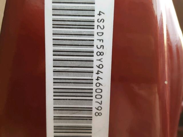 4S2DF58Y944600798 - 2004 ISUZU AXIOM XS Qırmızı foto 10