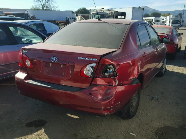 1NXBR32E47Z834022 - 2007 TOYOTA COROLLA LE RED photo 4