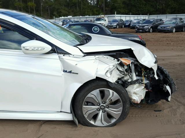 KMHEC4A41DA075310 - 2013 HYUNDAI SONATA HYB WHITE photo 9