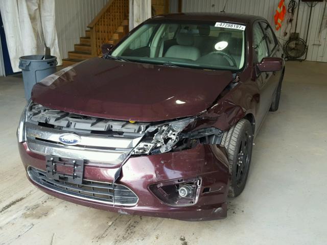 3FAHP0HA5BR161464 - 2011 FORD FUSION SE MAROON photo 2