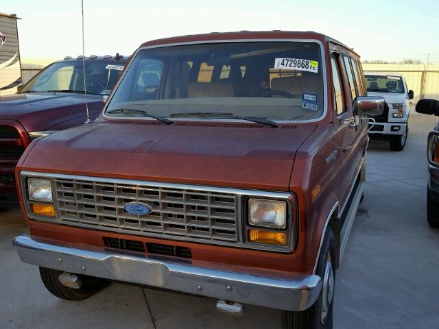 1FDJE3417FHA75861 - 1985 FORD ECONOLINE BROWN photo 2