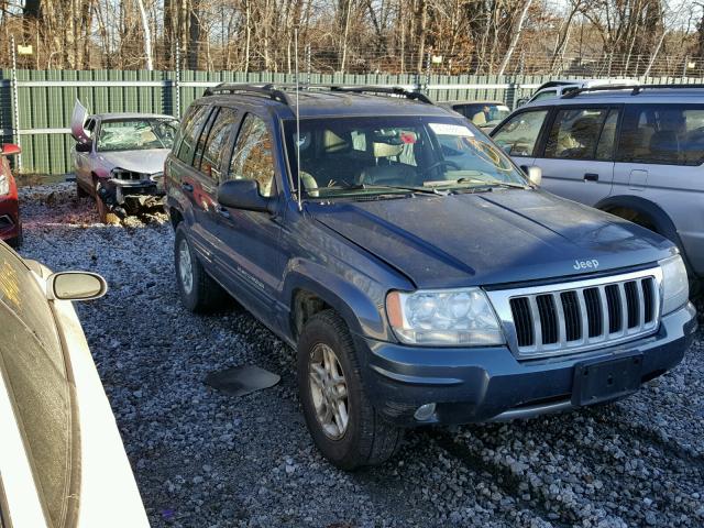 1J4GW58N64C347504 - 2004 JEEP GRAND CHER BLUE photo 1