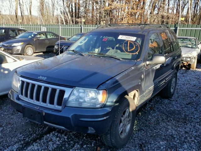 1J4GW58N64C347504 - 2004 JEEP GRAND CHER BLUE photo 2