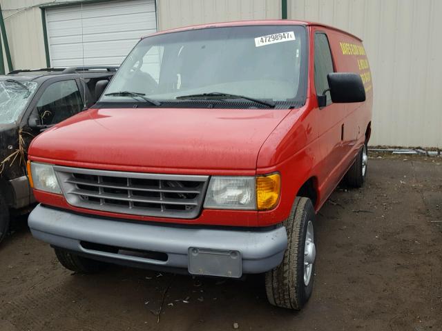 1FTNE24W44HB06654 - 2004 FORD ECONOLINE RED photo 2