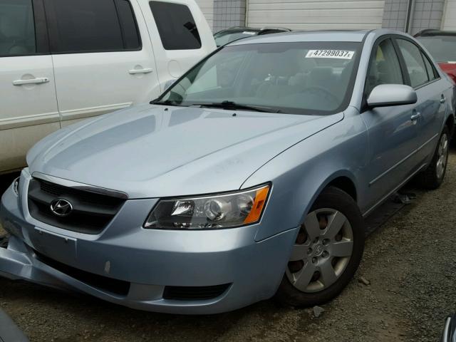 5NPET46C88H401932 - 2008 HYUNDAI SONATA GLS BLUE photo 2