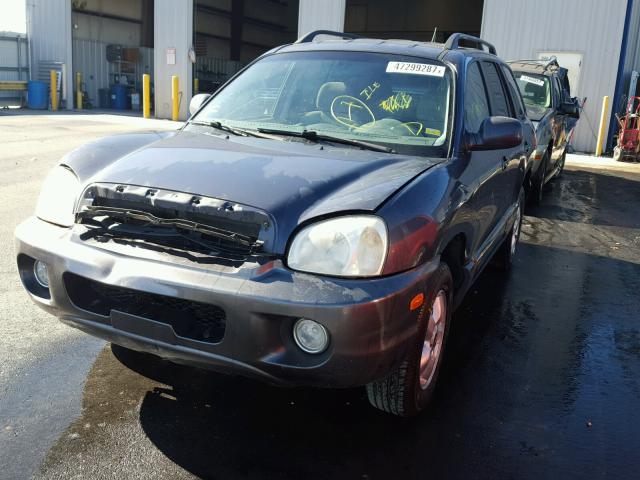 KM8SC13D55U875283 - 2005 HYUNDAI SANTA FE G BLUE photo 2