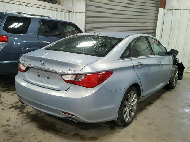 5NPEC4AB5CH407419 - 2012 HYUNDAI SONATA SE BLUE photo 4