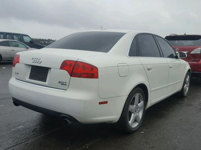 WAUDF78E25A550453 - 2005 AUDI A4 2.0T QU WHITE photo 4