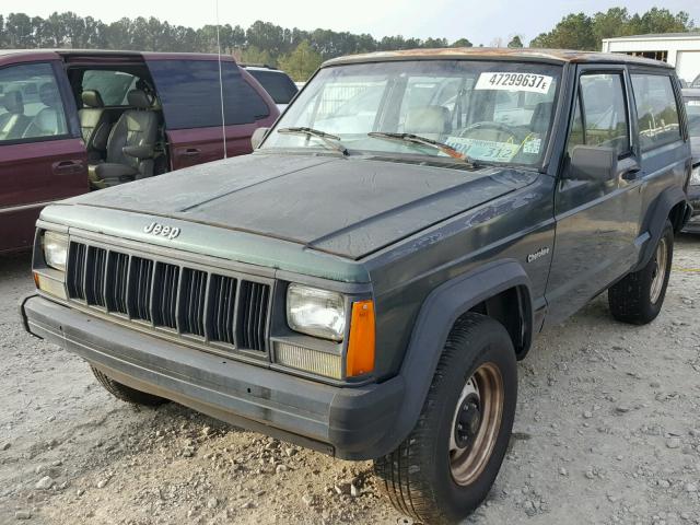 1J4FT27S8RL189524 - 1994 JEEP CHEROKEE S GREEN photo 2