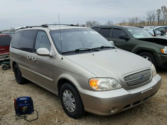 KNDUP132456707901 - 2005 KIA SEDONA EX TAN photo 1